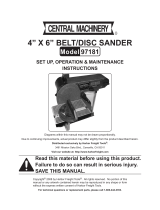 Harbor Freight Tools Sander 97181 User manual