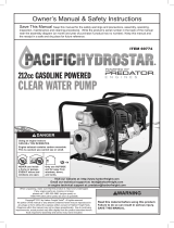 Harbor Freight Tools Pacific Hydrostar 212cc Gasoline Powered Clear Water Pump User manual