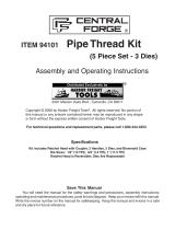 Harbor Freight Tools 1/2 in. - 1 in. Ratcheting Pipe Threader Set User manual