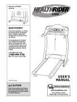 HealthRider Treadmill HRT99021 User manual