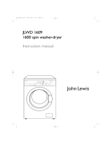 John Lewis Washer/Dryer 1609 User manual