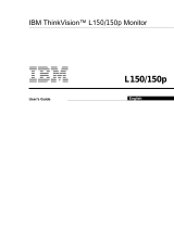 IBM THINKVISION MONITOR L150P User manual