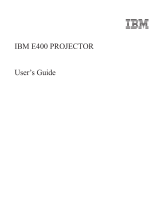 IBM PROJECTOR E400 User manual