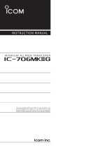 ICOM TV Receiver iC-706MKTMG User manual