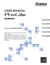 iiyama Computer Monitor E2207WSV User manual