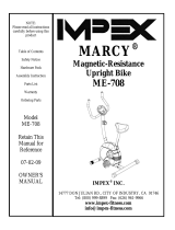 Impex Exercise Bike ME-708 User manual