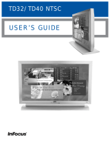 Infocus Computer Monitor TD40 NTSC User manual