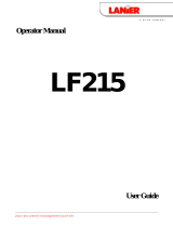 Lanier LF215 User manual