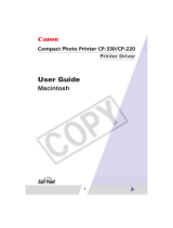 Canon Photo Printer CP-220 User manual