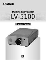 Canon Projector 5100 User manual