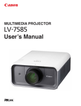 Canon Projector 7585 User manual