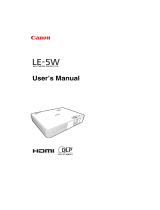 Canon Projector LE-5W User manual