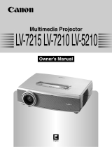Canon Projector LV-7215 User manual