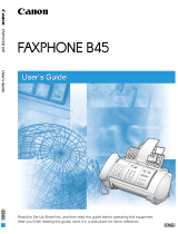 Canon Fax Machine B45 User manual