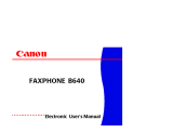 Canon Fax Machine B640 User manual