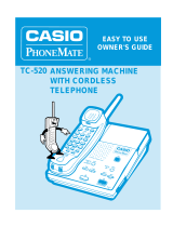 Casio Answering Machine TC-520 User manual