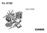 Casio Label Maker KL-8100 User manual