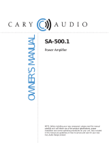 Cary Audio Design Stereo Amplifier SA-500.1 User manual