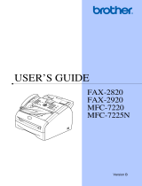 Brother FAX 2820 User manual
