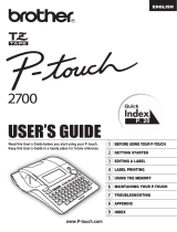 Brother pt-2700 User manual