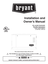 Bryant Portable Generator ASPAX1BBA015 User manual