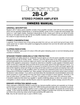 Bryston 2B-LP User manual