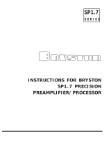 Bryston Stereo Amplifier SP1.7 Series User manual