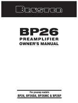 Bryston BP26 User manual