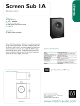Martin Audio Portable Speaker Screen Sub 1A User manual