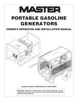 Master Portable Generator MGH10000C, MGH8500AIE User manual