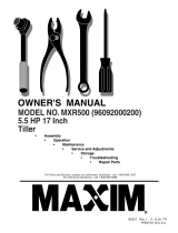 Maxim MXR500 User manual