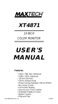 MaxTech Computer Monitor XT4871 User manual