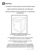 Maytag Services MDE2400AYW - 3.7 cu. Ft. Electric Dryer User manual