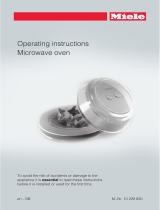 Miele Microwave Oven 10 228 830 User manual