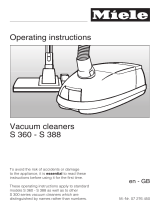 Miele Vacuum Cleaner S 360 User manual