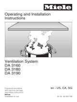 Miele Ventilation Hood DA 3160 User manual