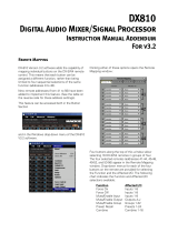 Mackie Music Mixer DX810 User manual
