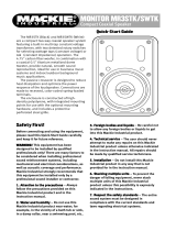 Mackie Car Speaker MR3SWTK User manual