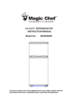 Magic Chef Refrigerator MCBR480W User manual