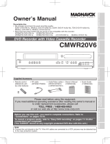 Magnavox DVD VCR Combo cmwR20v6 User manual