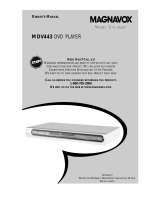 Magnavox DVD Player MDV443 User manual