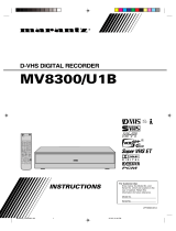 Marantz VCR MV8300_U1B User manual