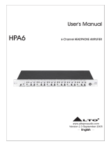 Alto Stereo Amplifier HPA6 User manual