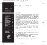 Niles Audio Universal Remote MSU140 User manual