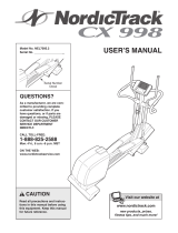 NordicTrack CX 998 User manual