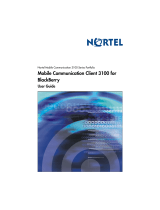 Nortel Networks Mobile Communication Client 3100 for BlackBerry User manual