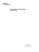 Nortel Networks Fax Machine Enterprise Edge 2.0 Voice Messaging Fax User manual