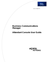 Nortel Networks Attendant Console User manual