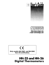 Omega Thermometer HH-25 User manual