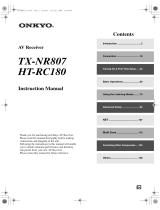 ONKYO TX-NR807 User manual